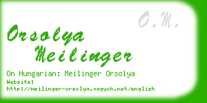 orsolya meilinger business card